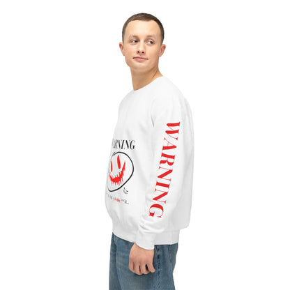 Lightweight CrewNeck Unisex "Warning-evil" Sweatshirt