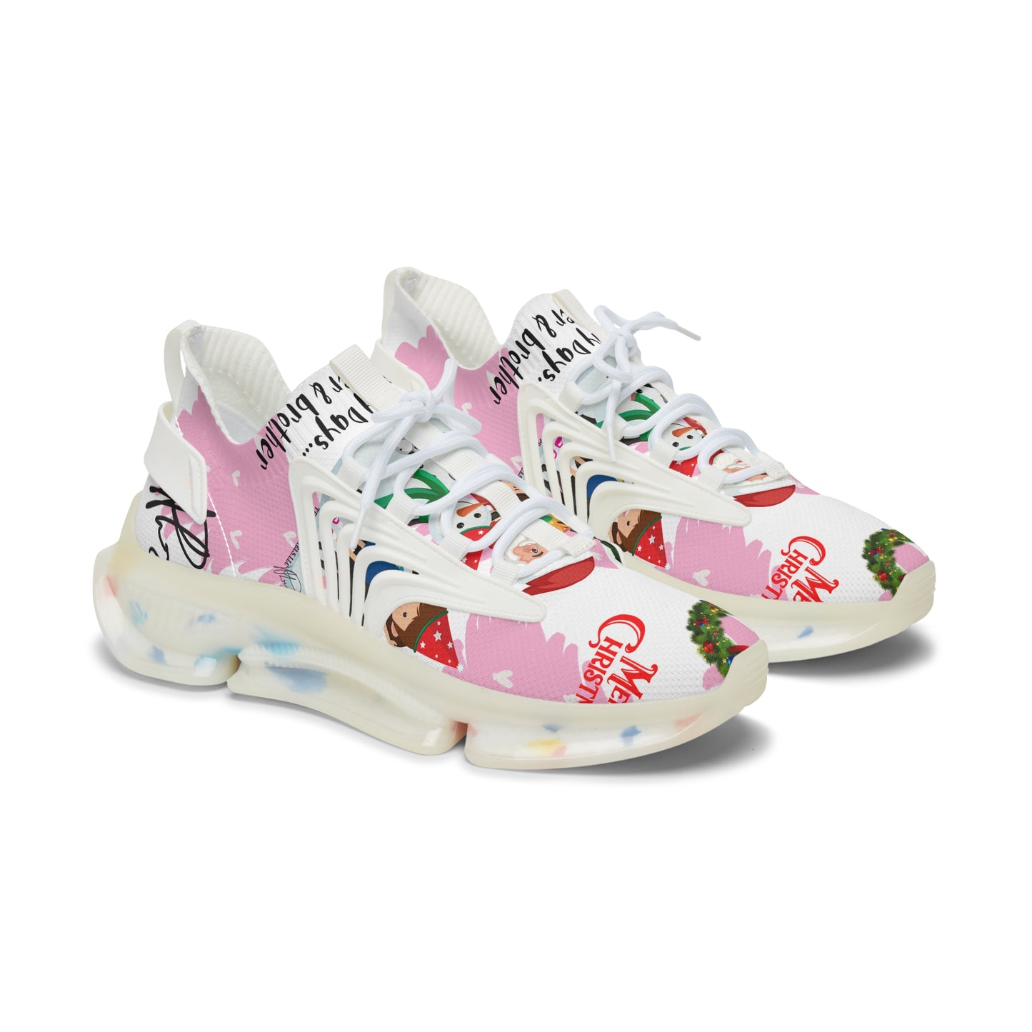 Women's ('Holiday') Mesh Sneakers By the 'TPPG-Apparels Brand Christmas Collection'