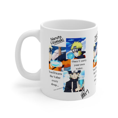 11oz White "Naruto Uzumaki-Anime/Manga" Classic Ceramic Mug from the 'TPPG-Apparels' Collection