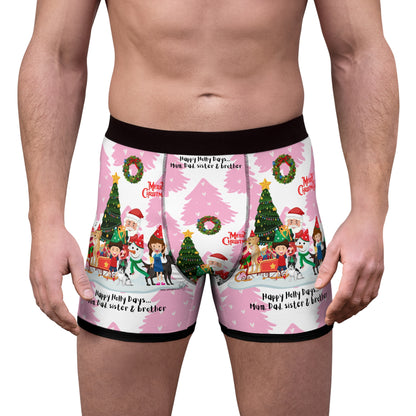 Man Sexy yet Stylish 'Holiday' Boxers - "TPPG-Apparels" Brand Lightweight Men's Boxer Briefs in the Christmas Spirit