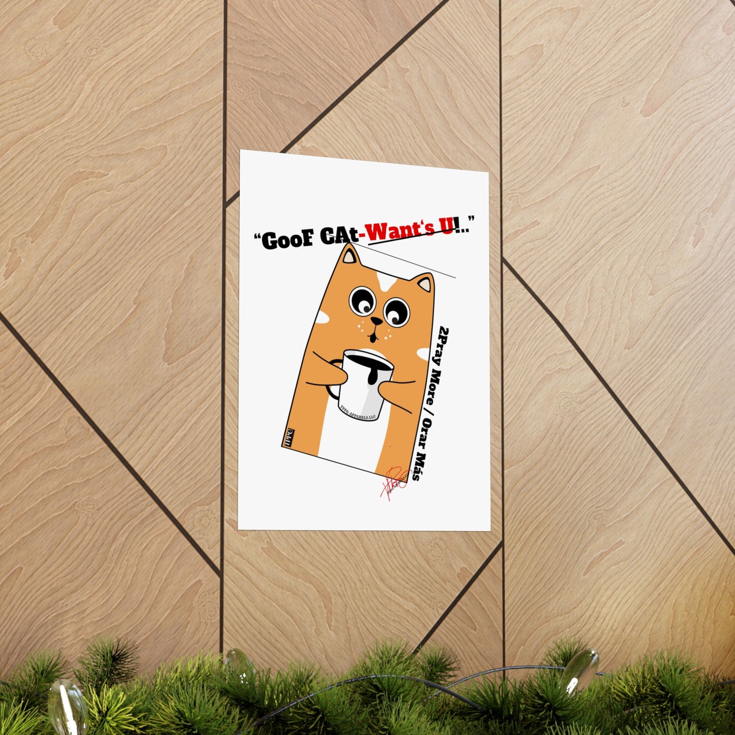 Vertical "GooF CAt" Matte Posters