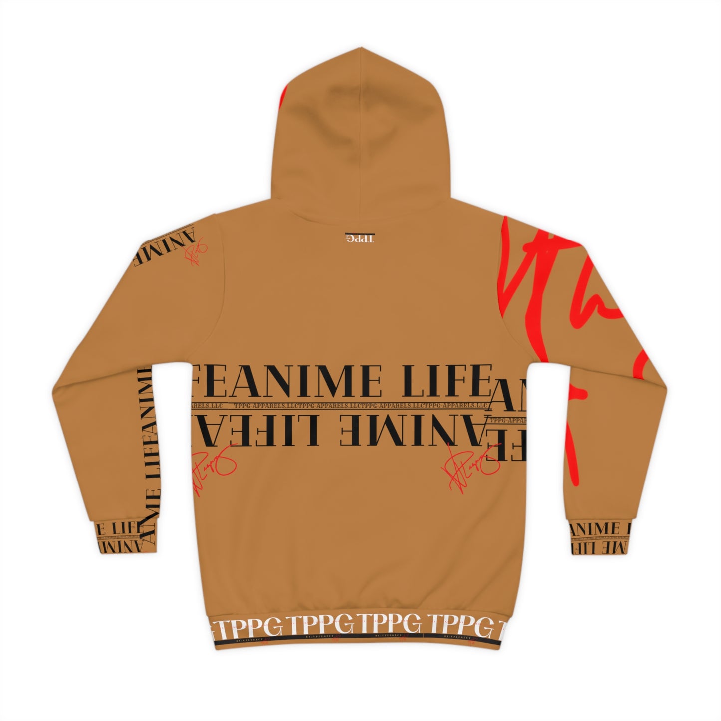 Children's (Lt. Brown) "TPPG Anime Life & Logo" Hoodie in 6 sizes