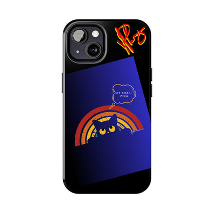 Our Cutest "Goo Night Meow.." Pet Designs (in a Bold Purple/Blue/Black Base Color) Verision from the 'TPPG Collection' Line carries Several sizes of the "iPhone Series" Tough Phone Cases