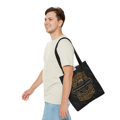 3 sizes-Sleek 'TPPG-Apparel' Brand Style Tote Bag w/Gold Crest on Front facing