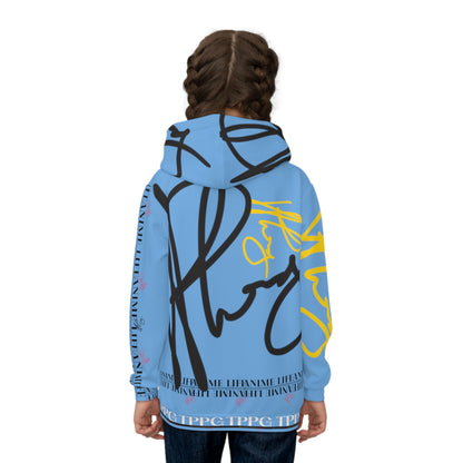 Children's "Anime Life" (Lt. Blu-Black/Yellow) "TPPG Logo" Hoodie in 6 sizes